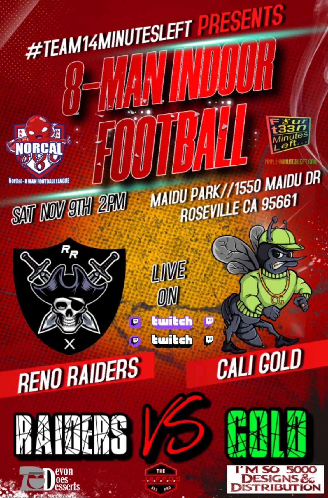 Reno Raiders vs the Cali Gold 