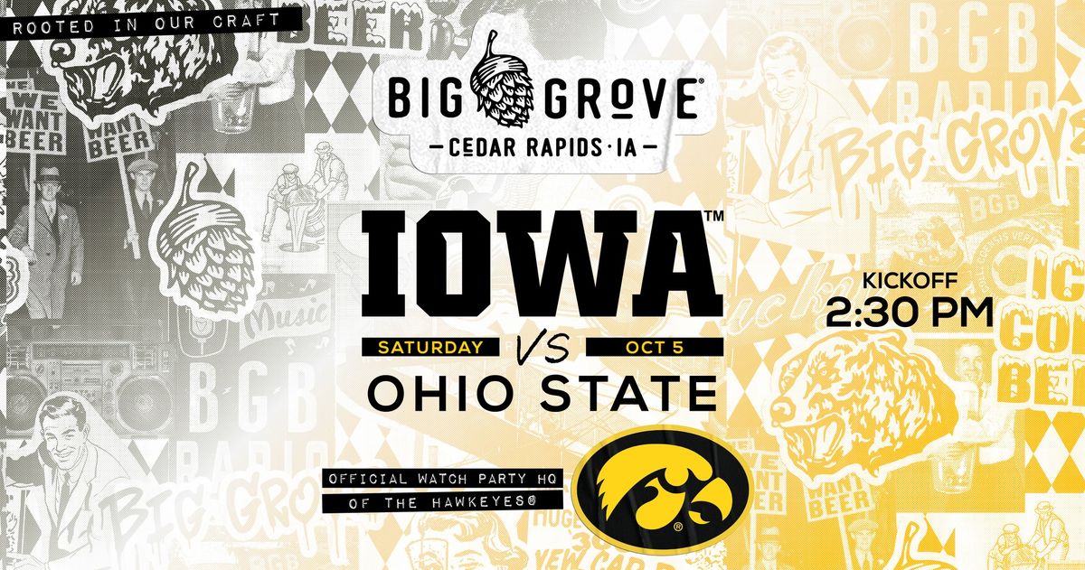 Hawkeye Football Watch Party at Big Grove Cedar Rapids | Iowa vs. Ohio State