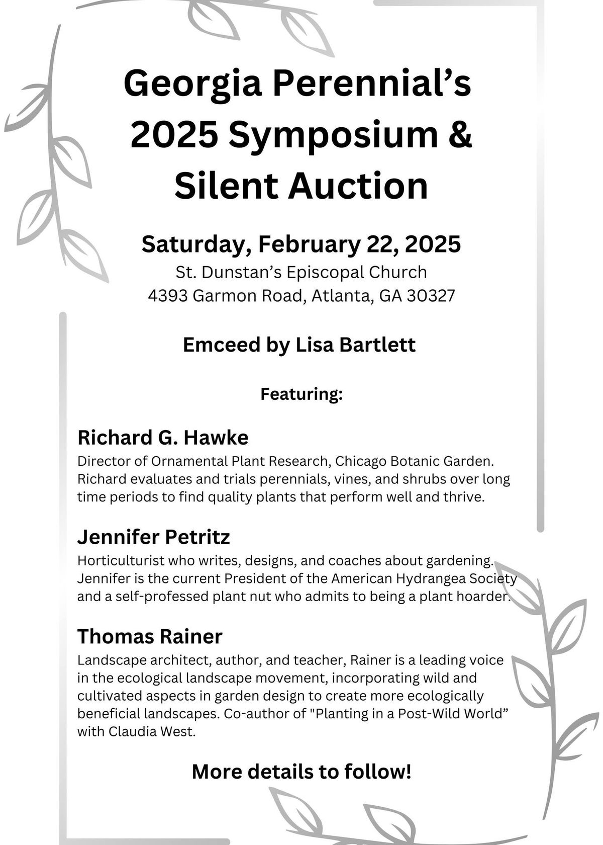 2025 Georgia Perennial Symposium & Auction