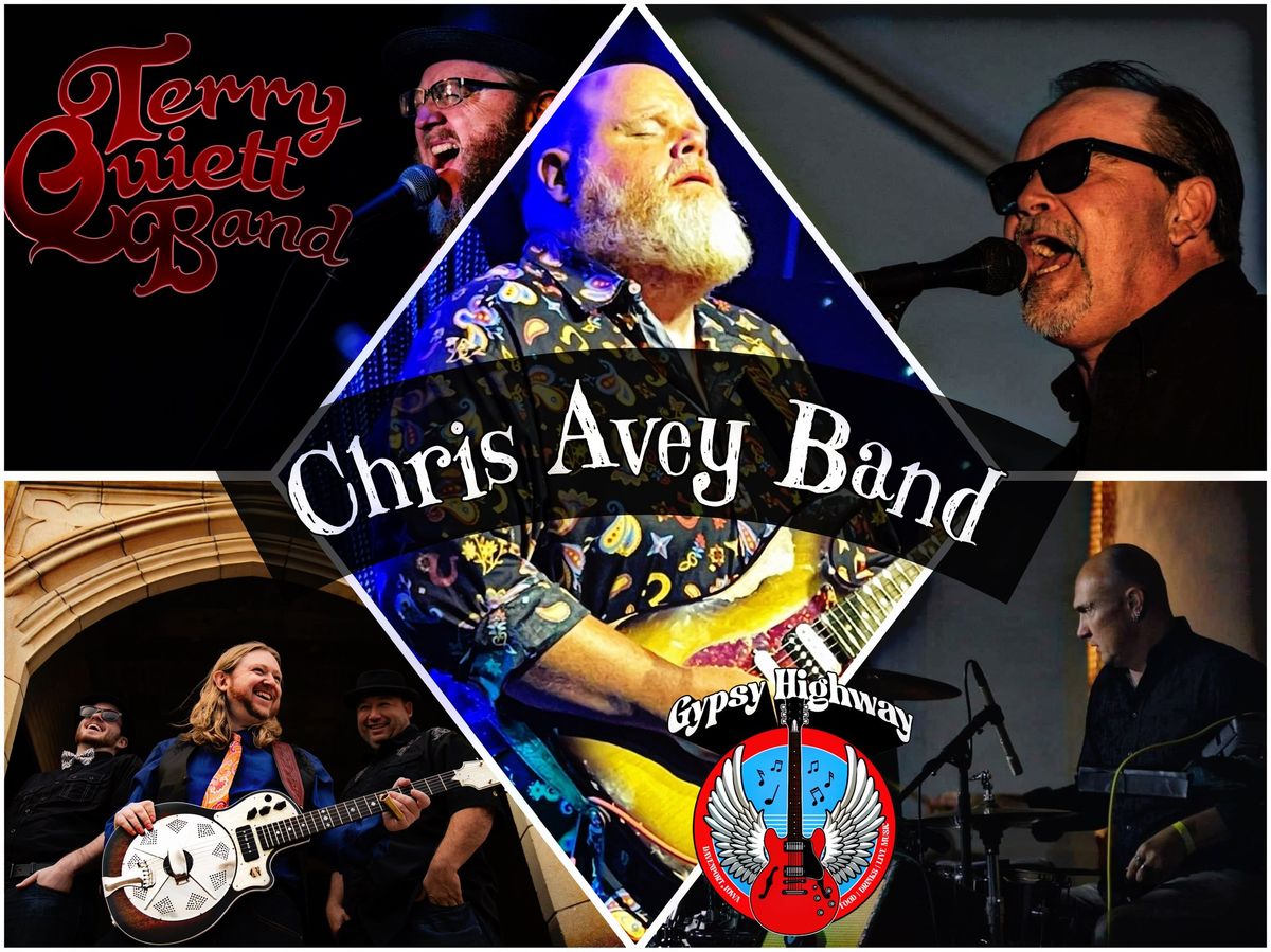 The Chris Avey Band featuring Ricardo Burris & The Terry Quiett Band Host An Evening of the Blues 