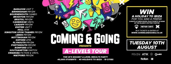 Coming & Going A-Level Results Tour