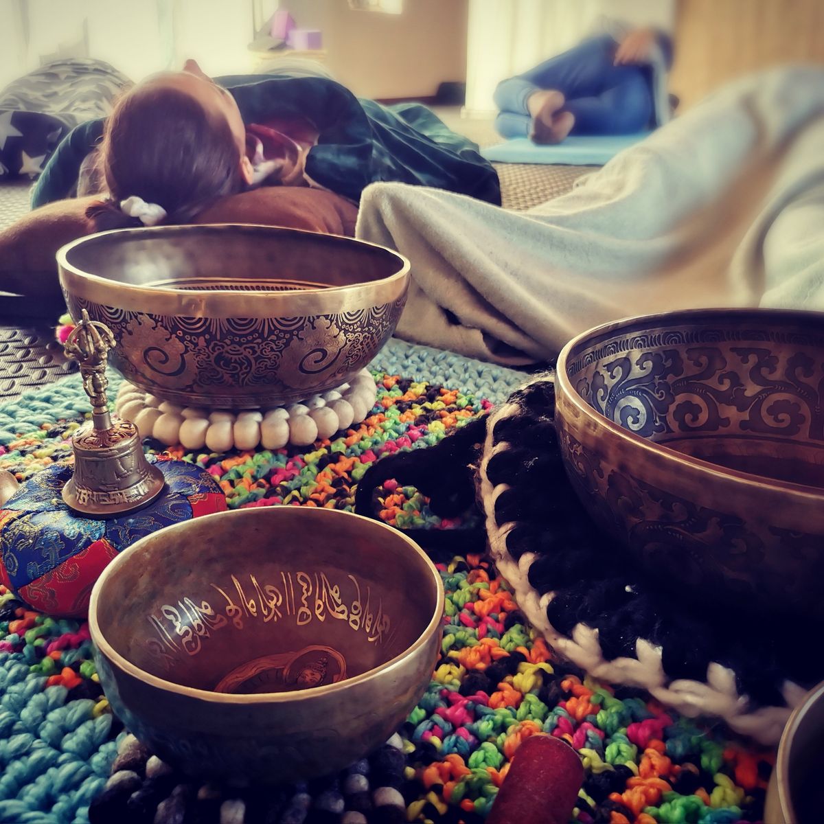 Singing bowls relaxation at PureSource Studio