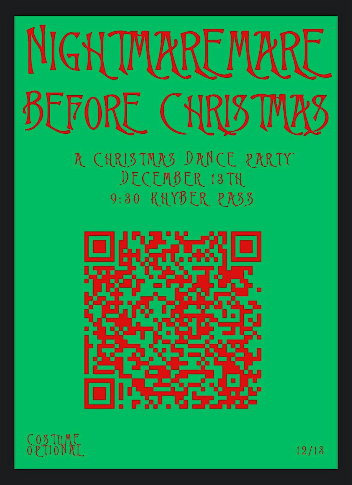 NIGHTMARE BEFORE CHRISTMAS DANCE PARTY