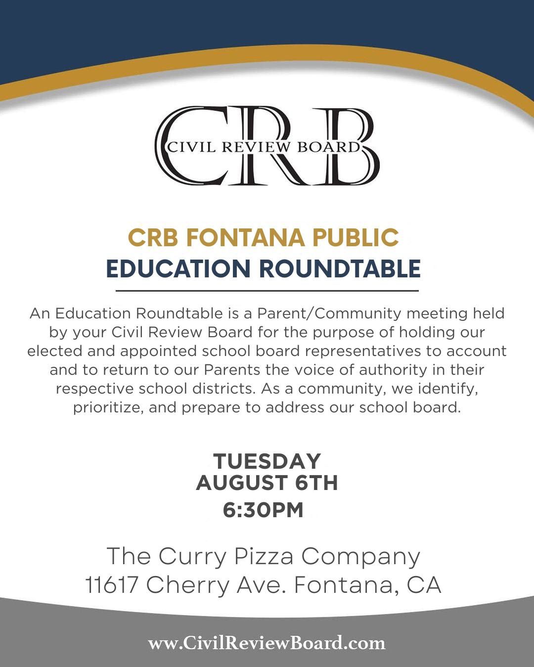 Fontana Education Roundtable