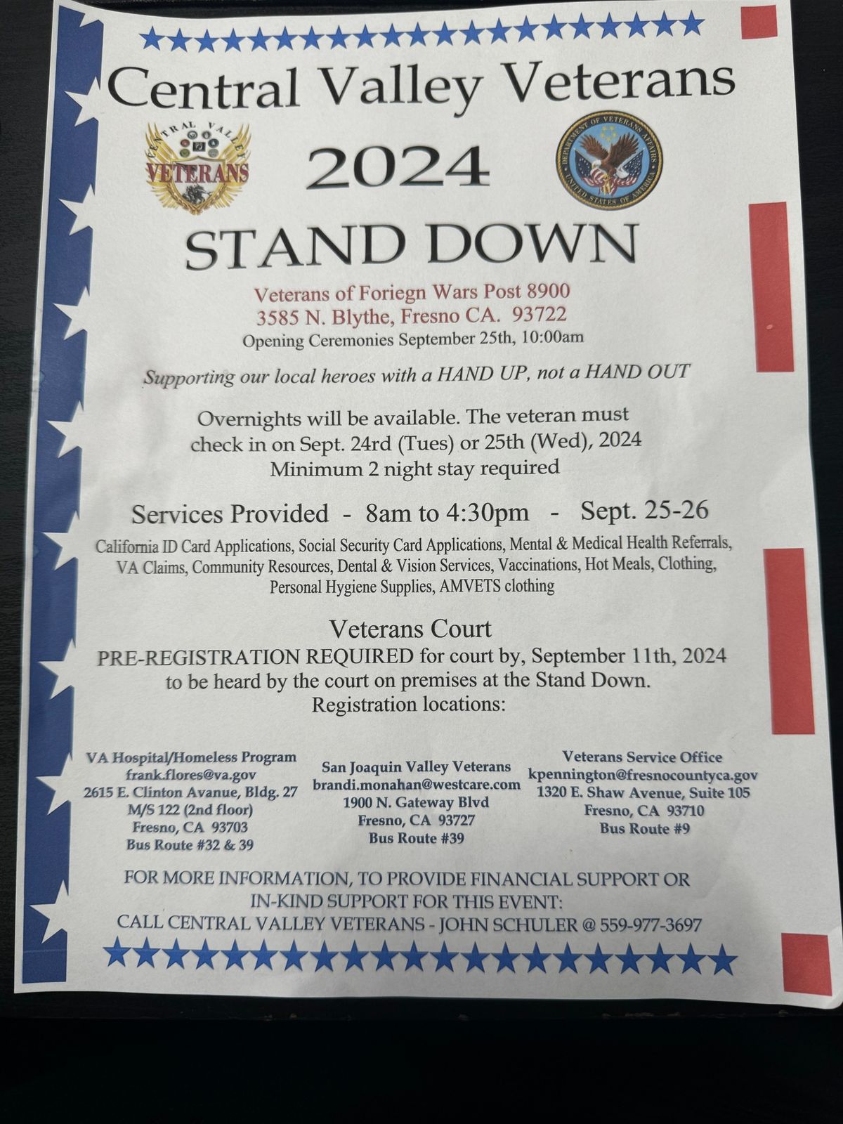 Central Valley Veterans Stand Down 2024