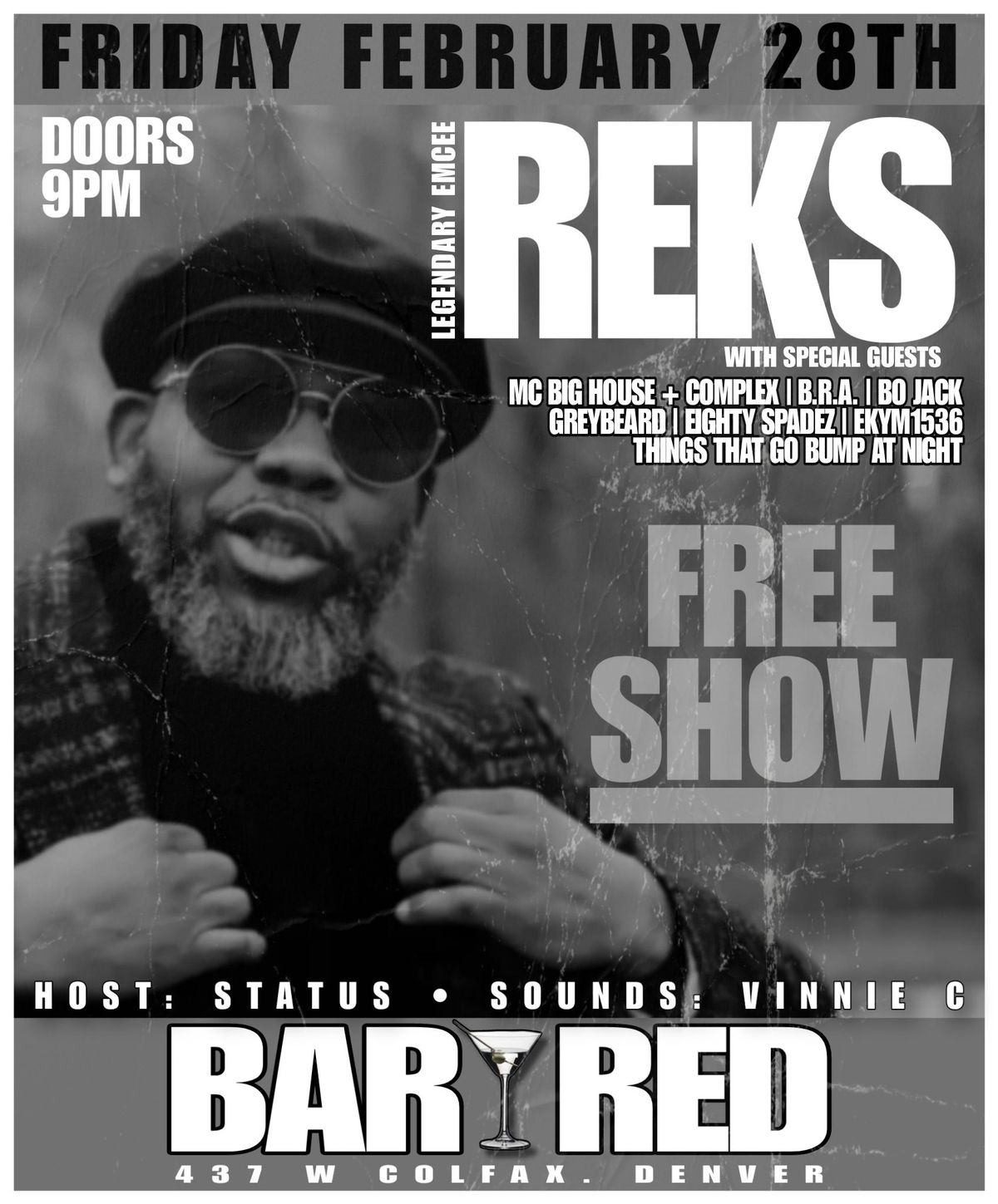 REKS - LIVE AT BAR RED - FREE SHOW (W\/ SPECIAL GUESTS)