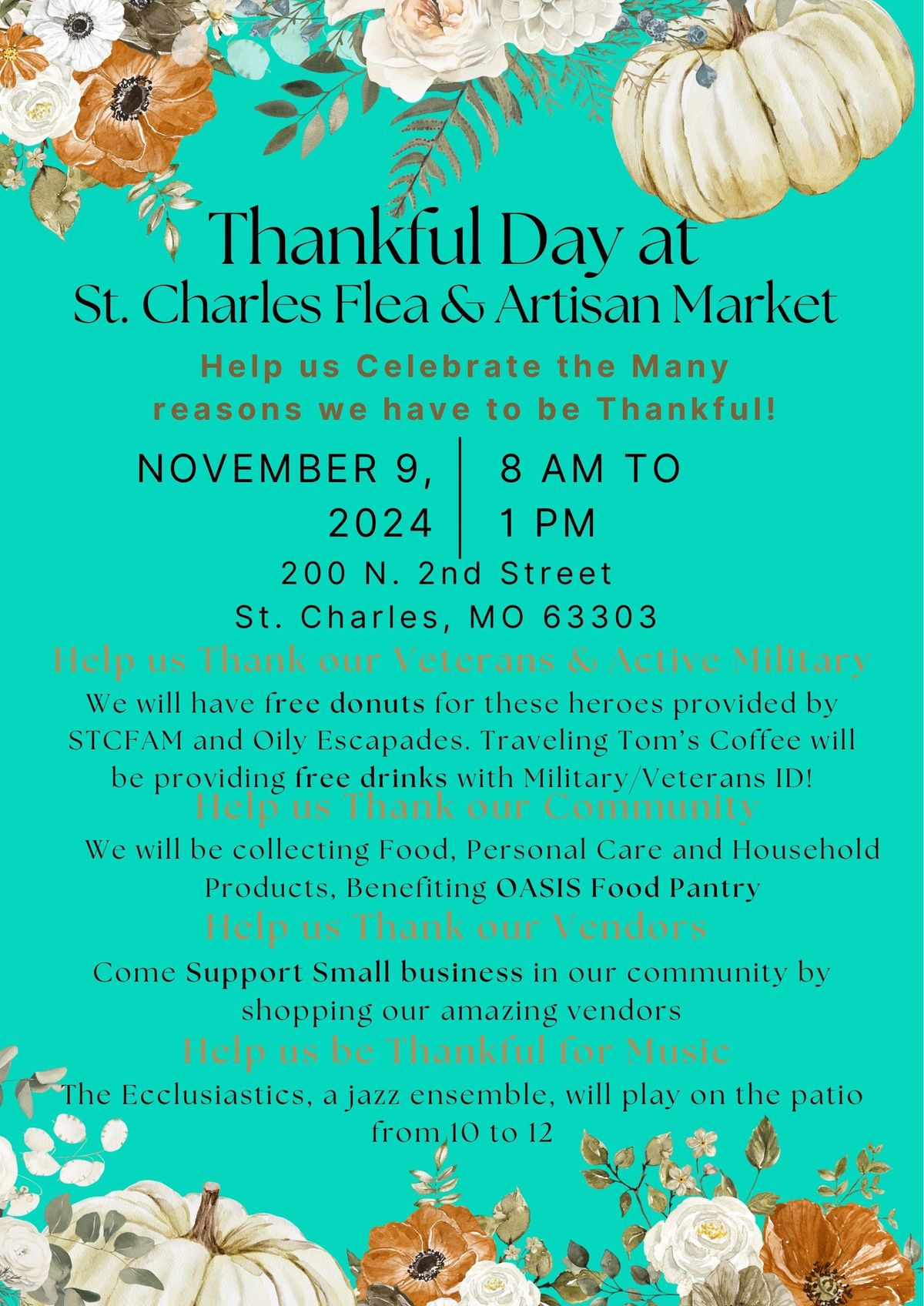 Thankful Day at St. Charles Flea and Artisan Market