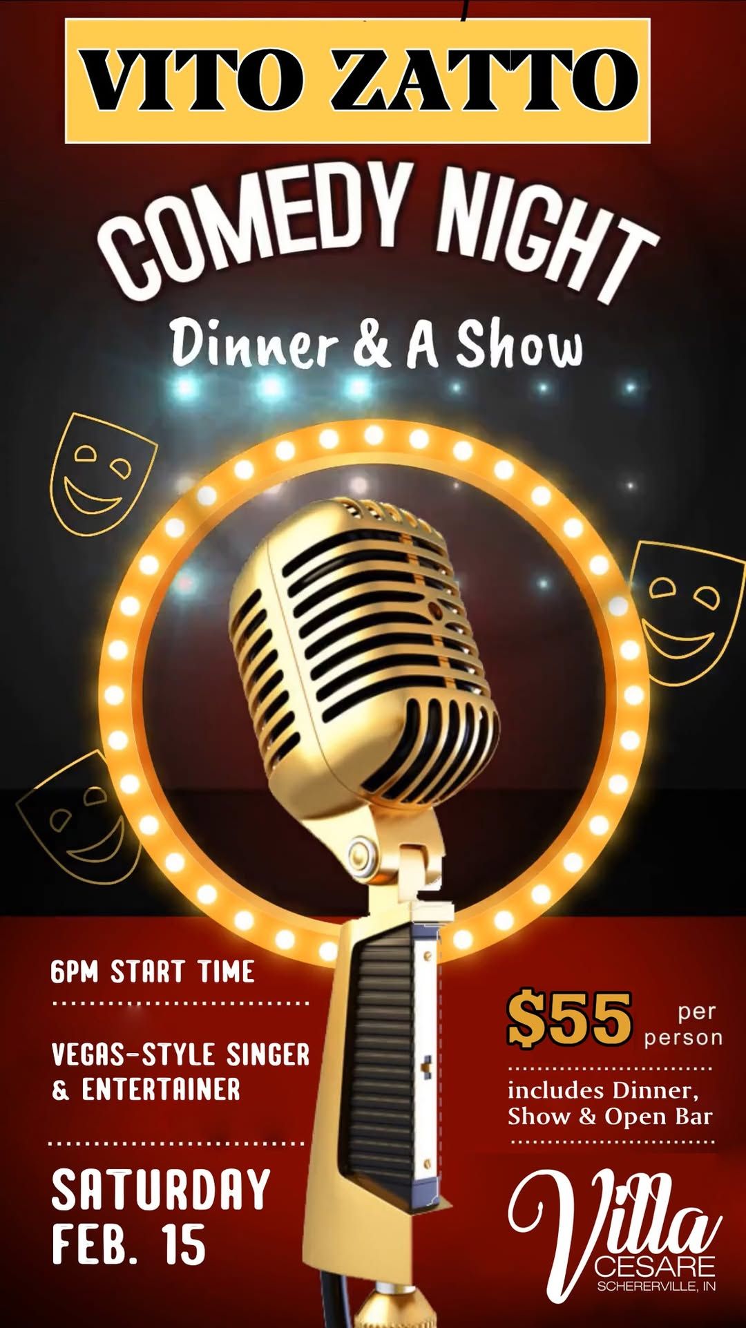 The Vito Zatto Variety Show: Vocalist \u25cf Comedian \u25cf Impersonator \u25cf And More