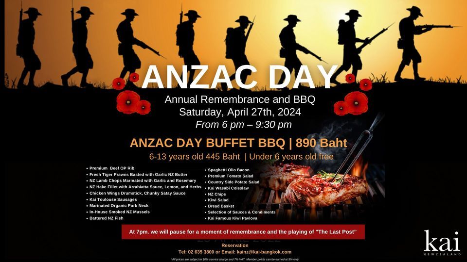 ANZAC DAY (Annual Remembrance & BBQ)