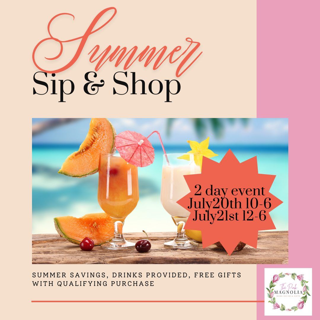 Summer Sip and Shop at The Pink Magnolia