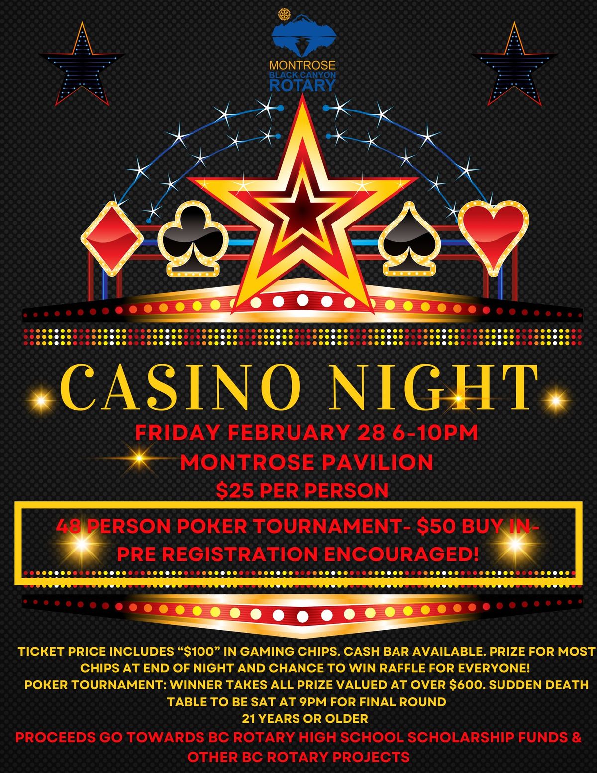 2nd Annual Black Canyon Rotary Casino Nights Fundraiser