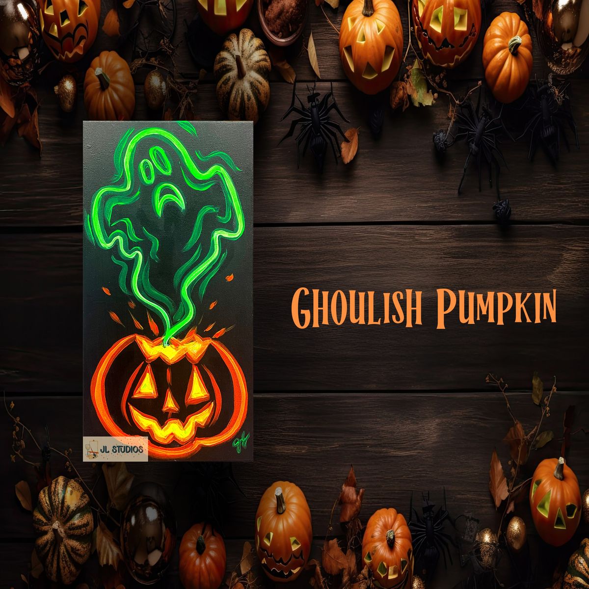 Ghoulish Pumpkin Tipsy Painting Class