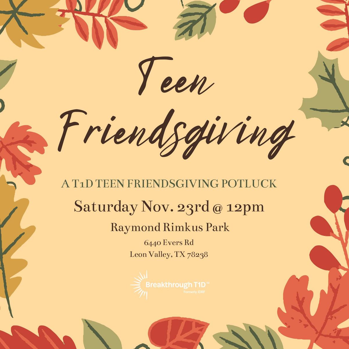 Teen Friendsgiving Potluck