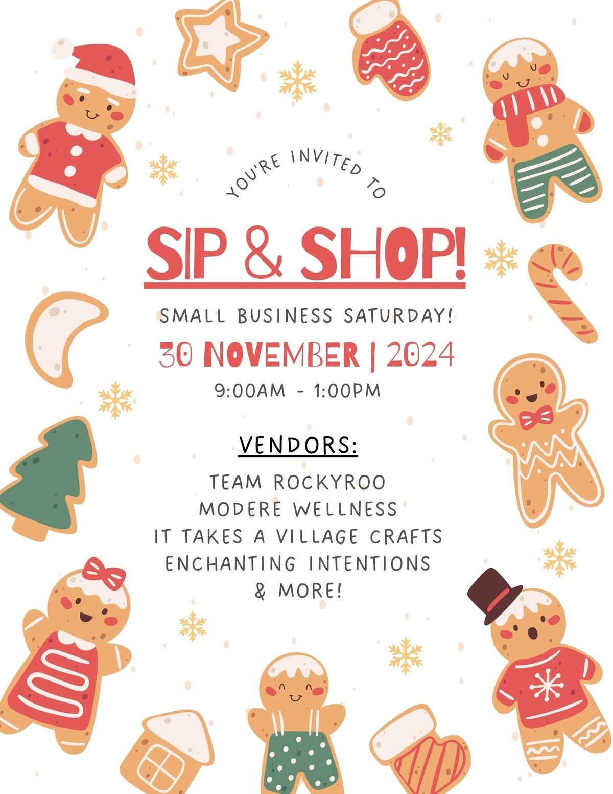 Small Business Saturday Sip & Shop