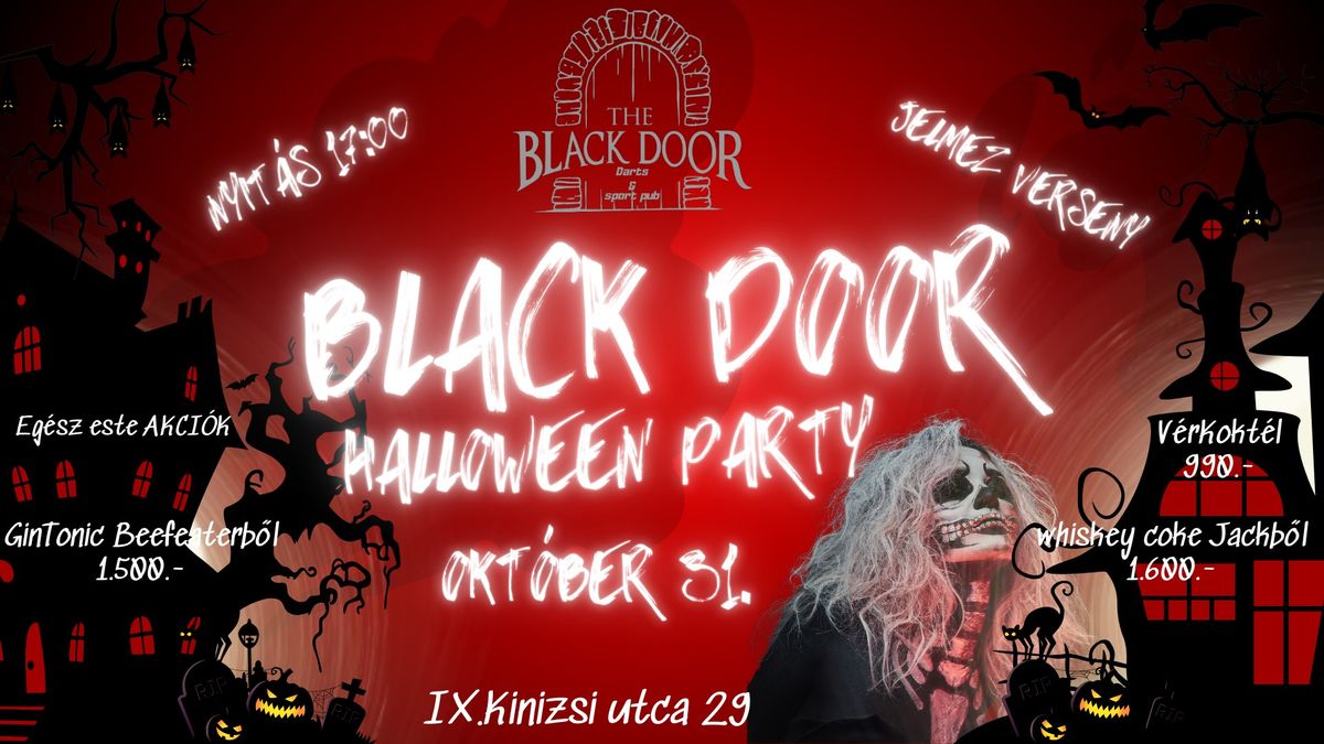 HALLOWEEN PARTY A BLACK DOORBAN