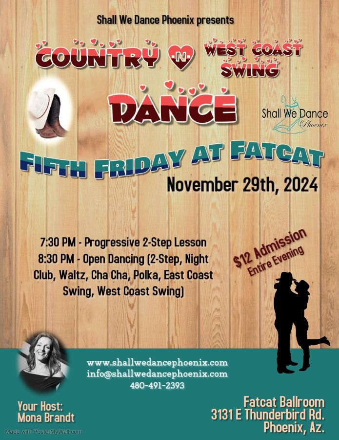 Fifth Friday at Fatcat Country & West Coast Swing Dance