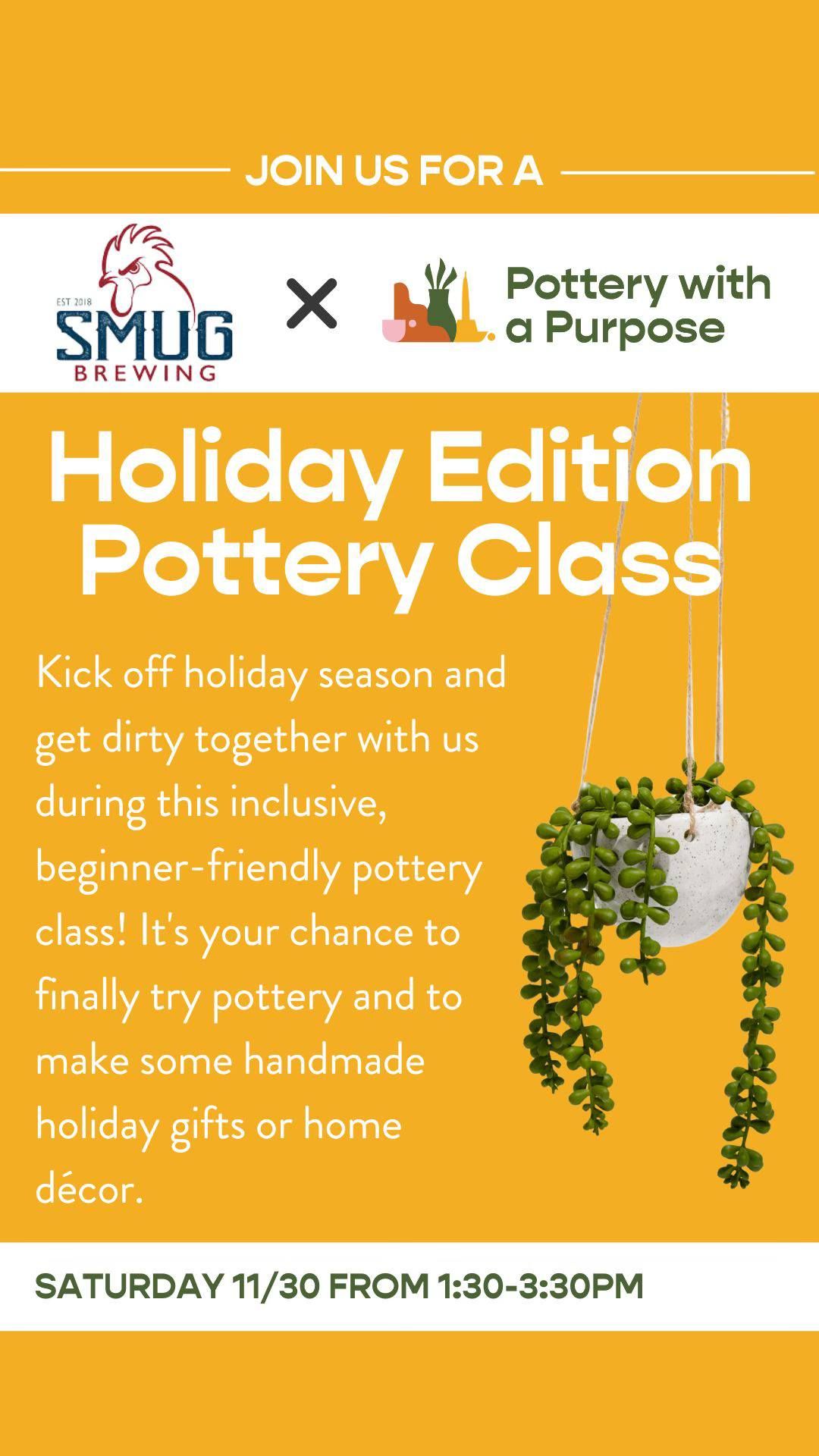 Sip and Sculpt Pottery Class!