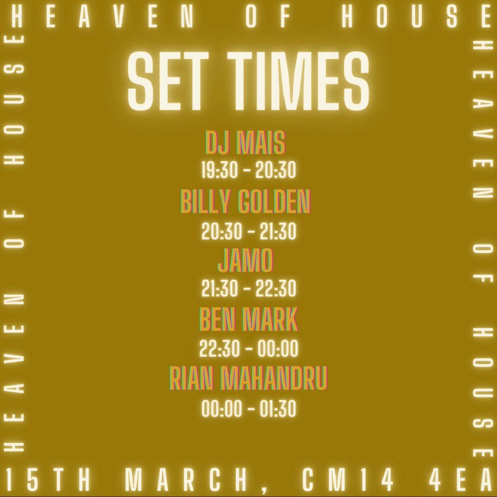 HEAVEN OF HOUSE Saturday session