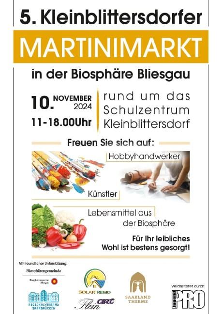 5. Kleinblittersdorfer Martinimarkt in der Biosph\u00e4re Bliesgau