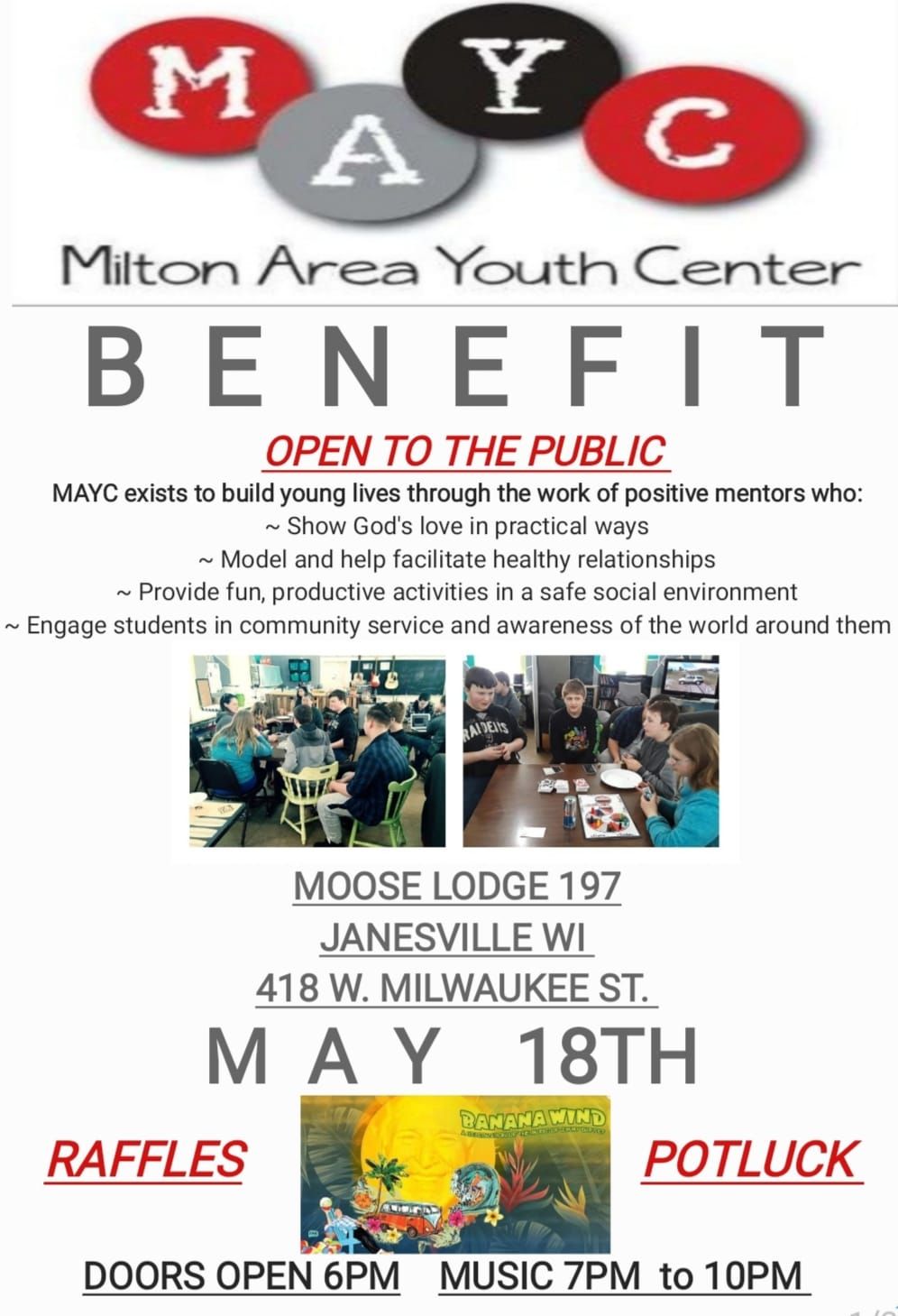 Milton Area Youth Center Fundraiser 