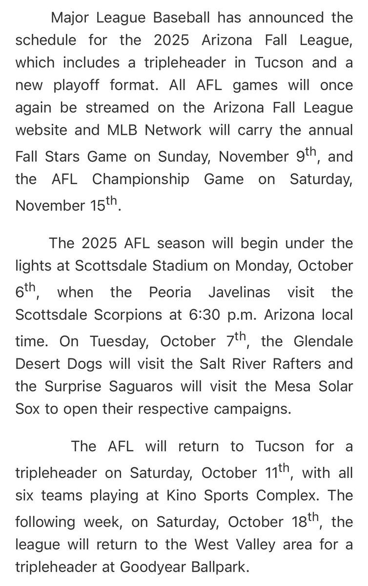 Glendale Desert Dogs vs. Mesa Solar Sox
