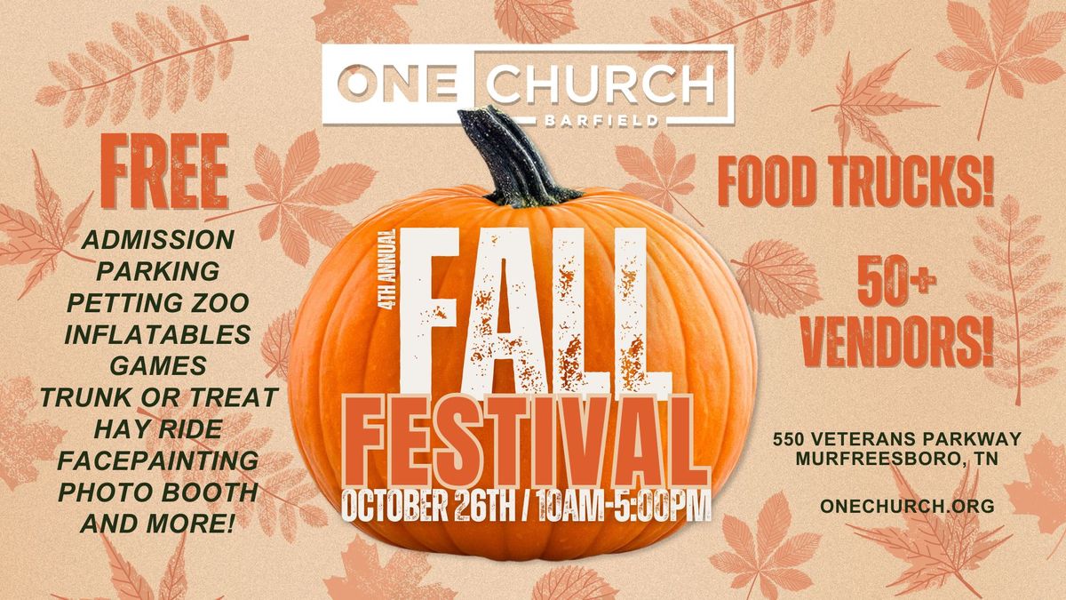 4th Annual One Church Barfield Fall Festival