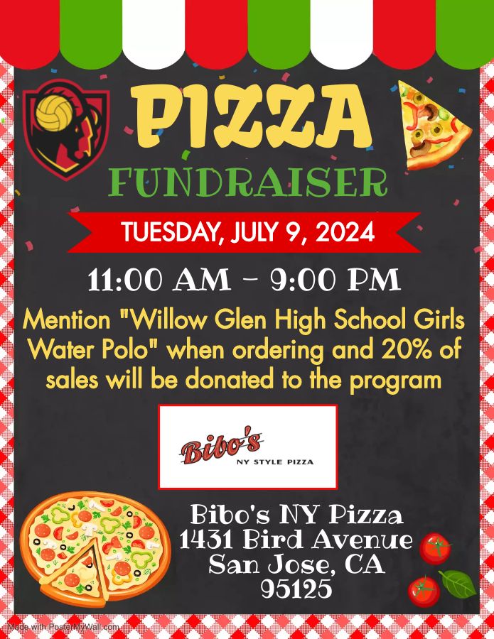 Willow Glen Girls Water Polo Team Pizza Fundraiser