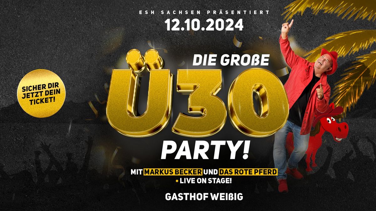 Die gro\u00dfe \u00dc30 Party \/\/ Markus Becker Live \/\/ Gasthof Weissig \/\/ 12.10.2024