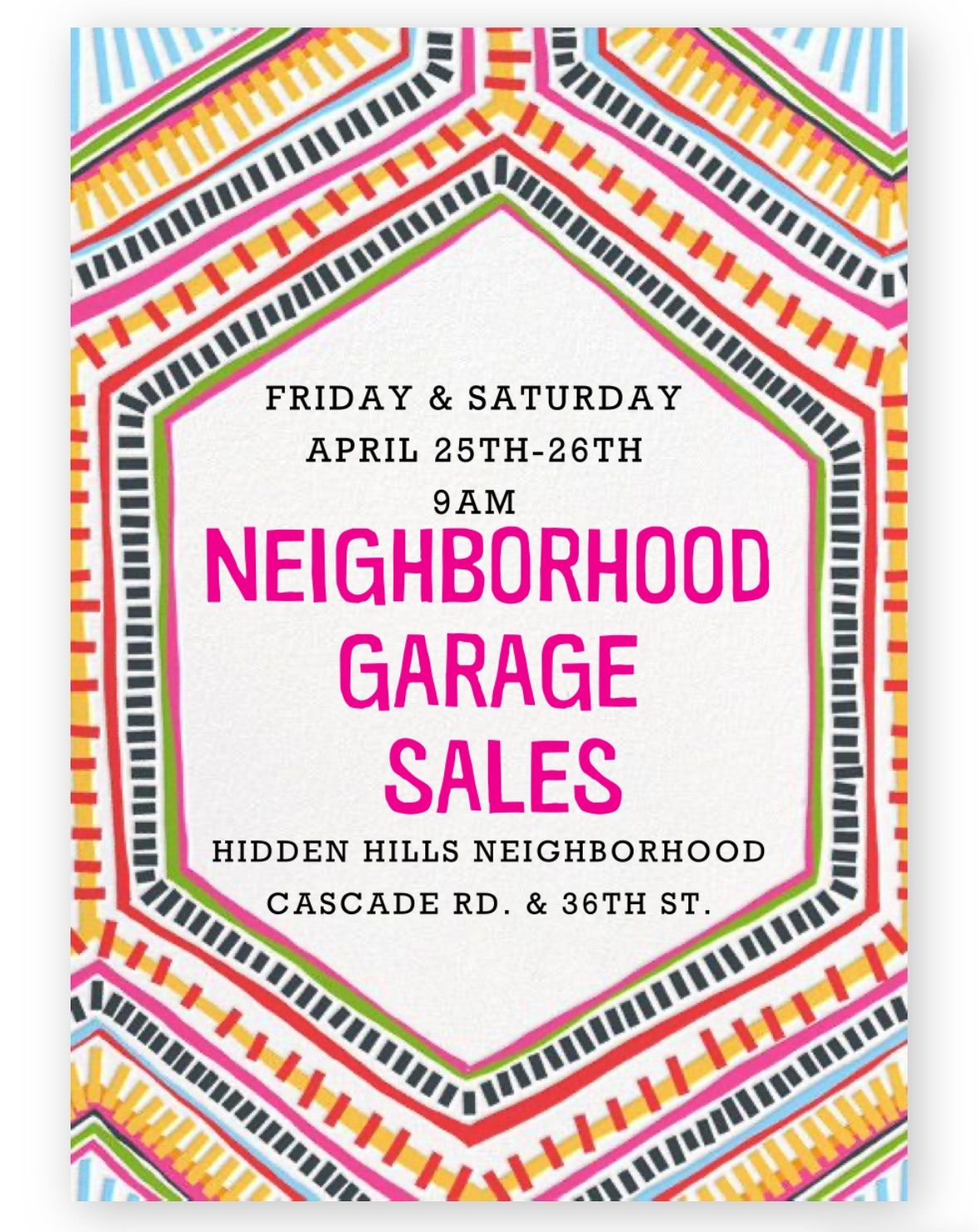 Hidden Hills Neighborhood Garage Sales