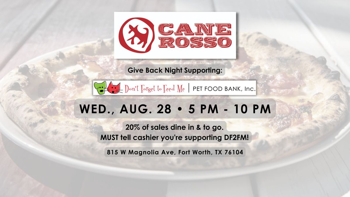 DF2FM Give Back Night @ Cane Rosso