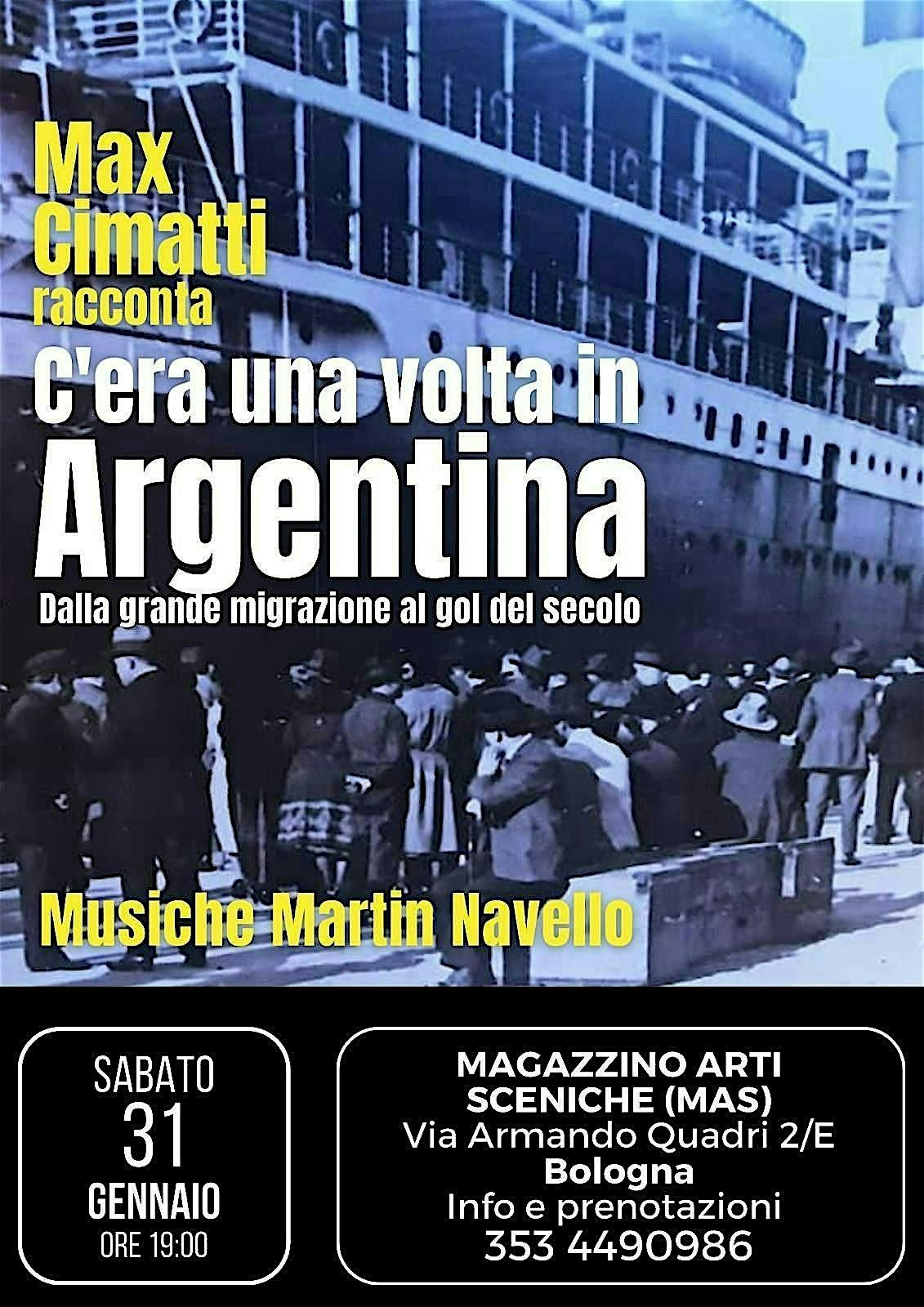 Max Cimatti \u2013 RACCONTA C\u2019ERA UNA VOLTA IN ARGENTINA