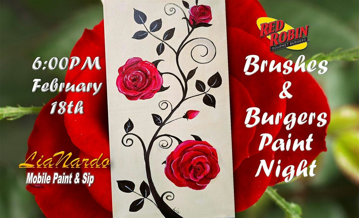 Days of Vines and Roses Paint Night at Red Robin