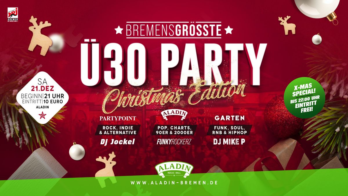 Bremens gr\u00f6\u00dfte \u00dc30 Party - Auf 3 Areas!