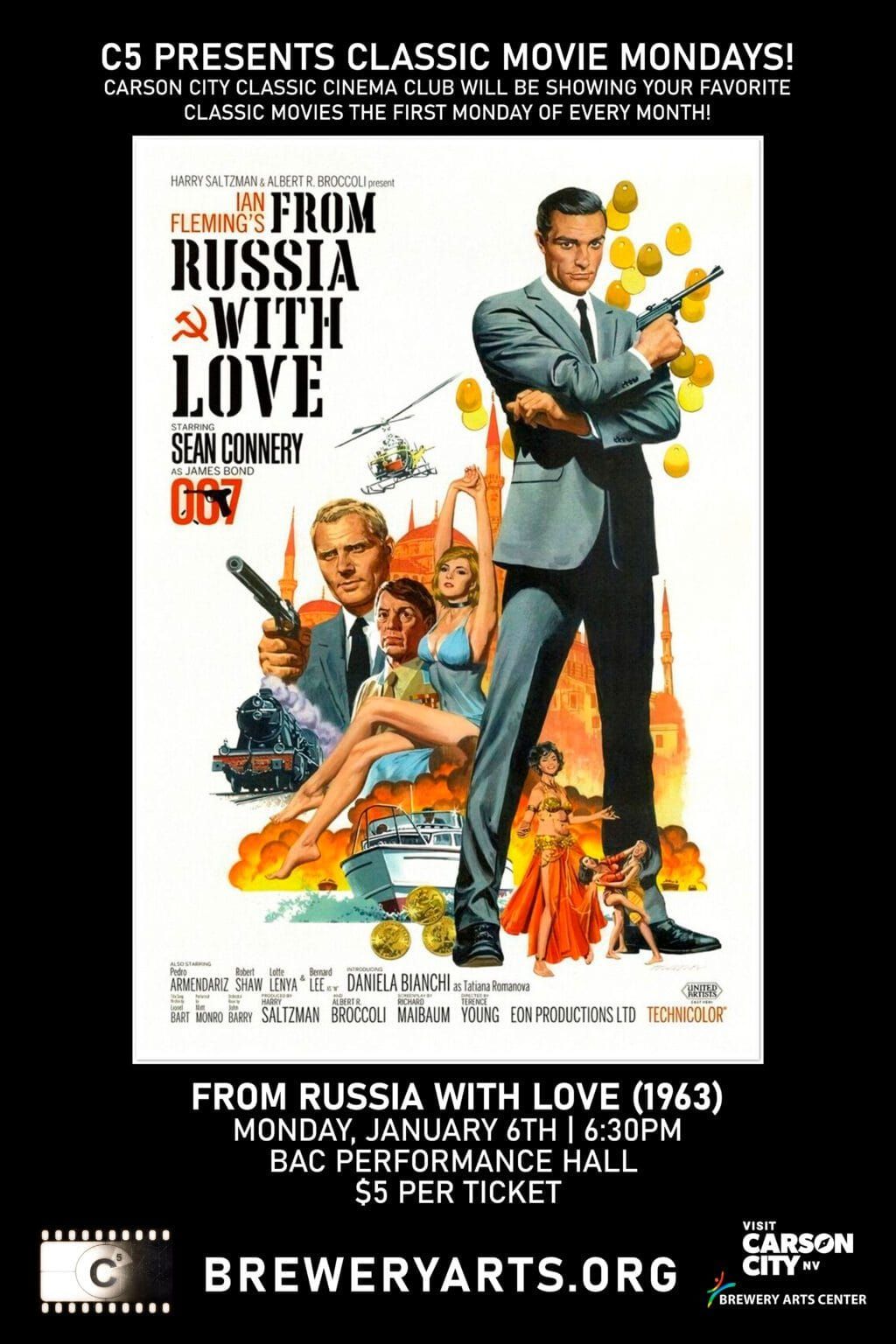 C5 PRESENTS CLASSIC MOVIE MONDAYS: FROM RUSSIA WITH LOVE | JANUARY 6TH 2025