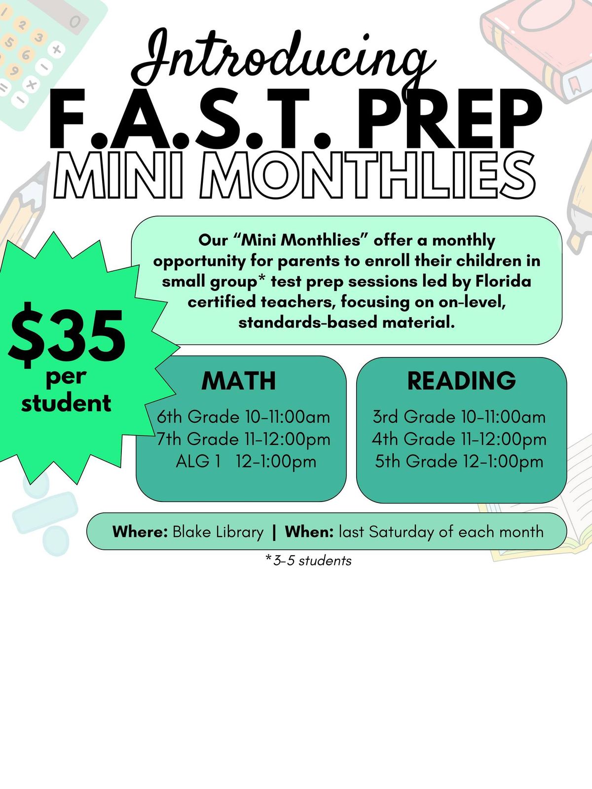 FAST Test Prep Groups