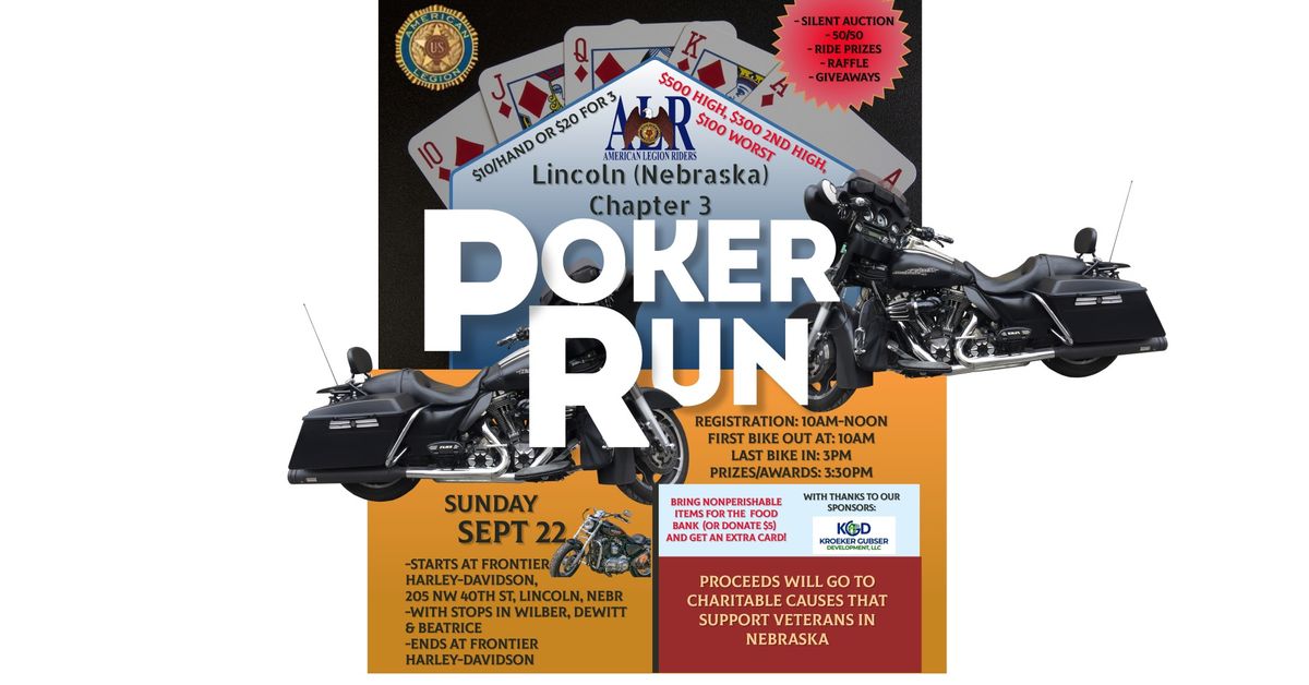 American Legion Riders Poker Run - DATE CHANGE!!!