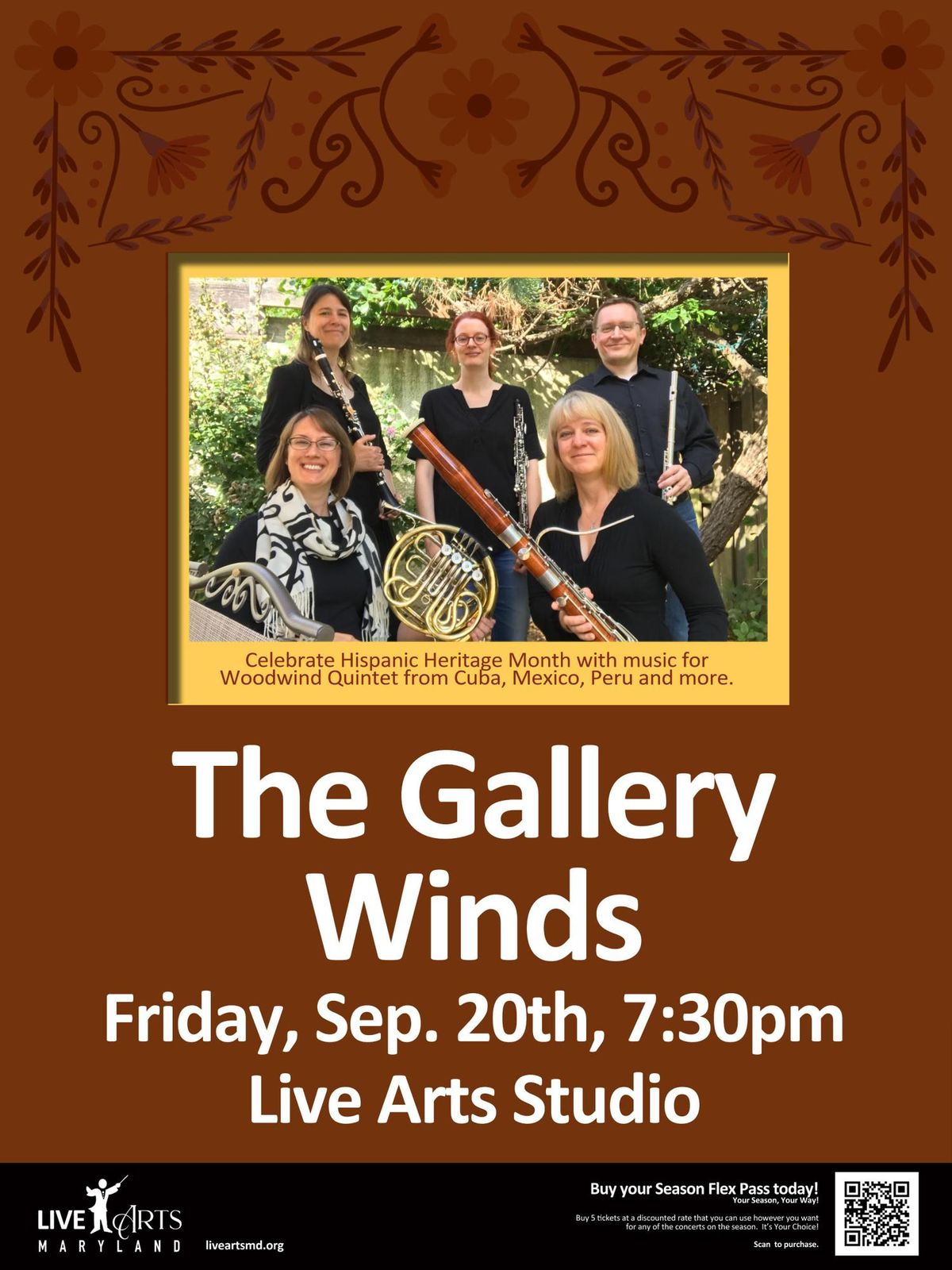 The Gallery Winds - Hispanic Heritage Month Concert at Live Arts Studio, Annapolis, MD