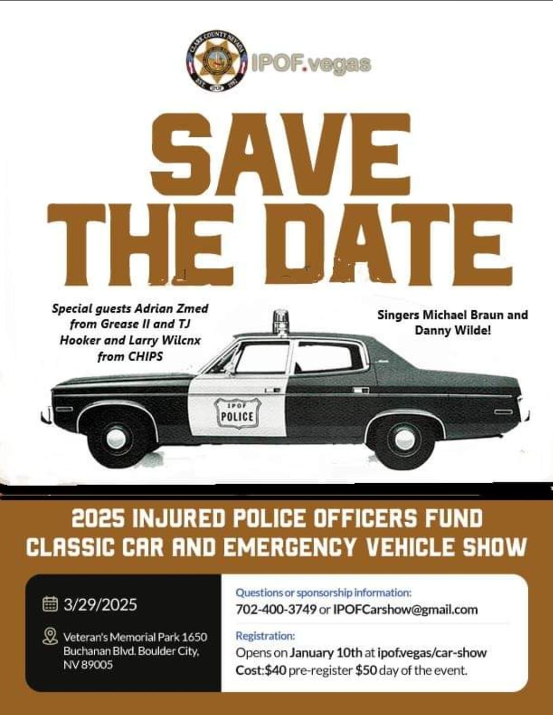 2025 Injured Police Officers Fund Classic Car and Emergency Vehicle Show