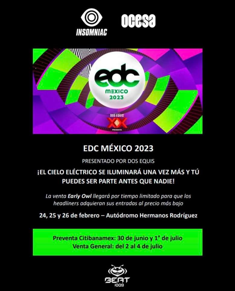 EDC MÉXICO 2023, Autódromo Hermanos Rodríguez, Granjas México, 08400