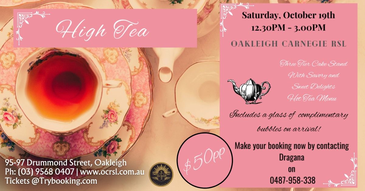 High Tea @ Oakleigh Carnegie RSL