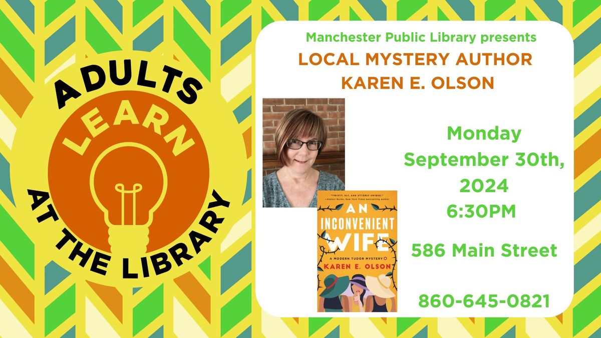 Local Mystery Author Karen E. Olson