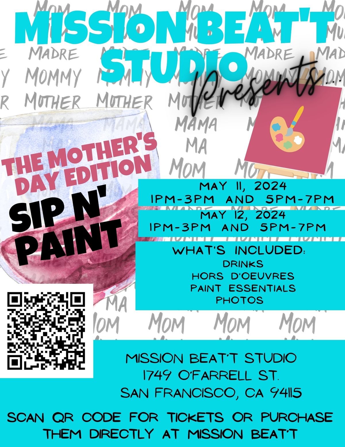 Mission Beat'T Studio: Mother's Day Sip N' Paint