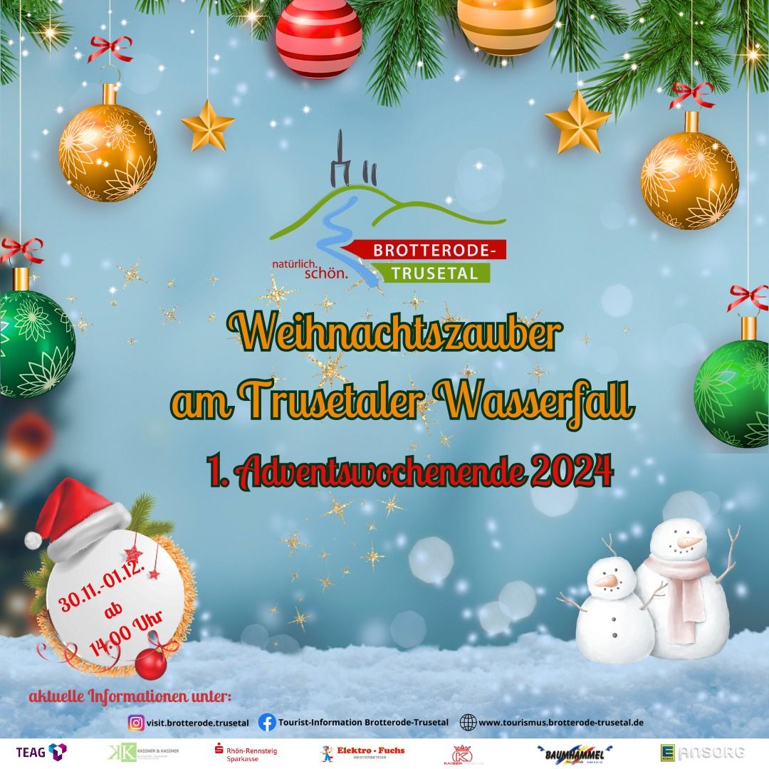 Weihnachtszauber am Trusetaler Wasserfall 2024