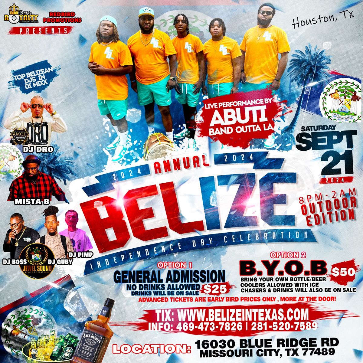 BELIZE INDEPENDENCE DANCE CELBRATION 2024 IN HOUSTON\ud83c\udde7\ud83c\uddff (Outdoor Night Edition B.Y.O.B)