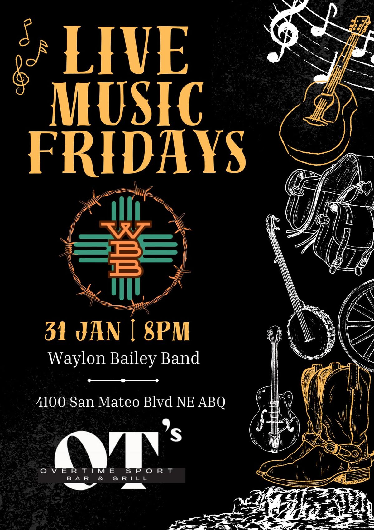 Waylon Bailey Band-Live Music FRIDAYS