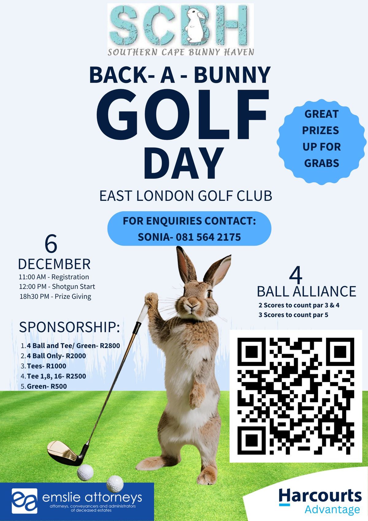 Harcourts Advantage and Emslie Attorneys Back a Bunny Golf Day