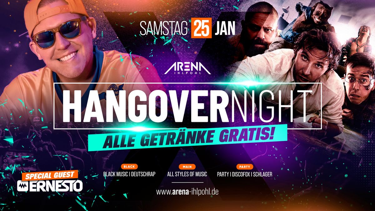 HANGOVER NIGHT - DJ ERNESTO | ALLE* GETR\u00c4NKE GRATIS!