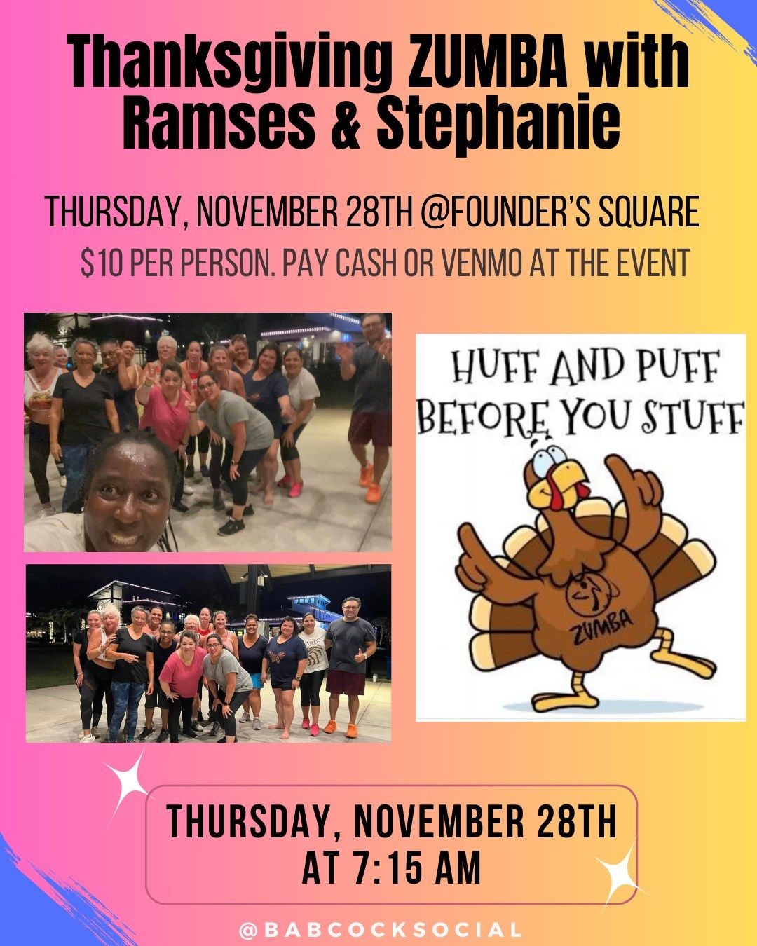 Thanksgiving ZUMBA with Ramses & Stephanie 