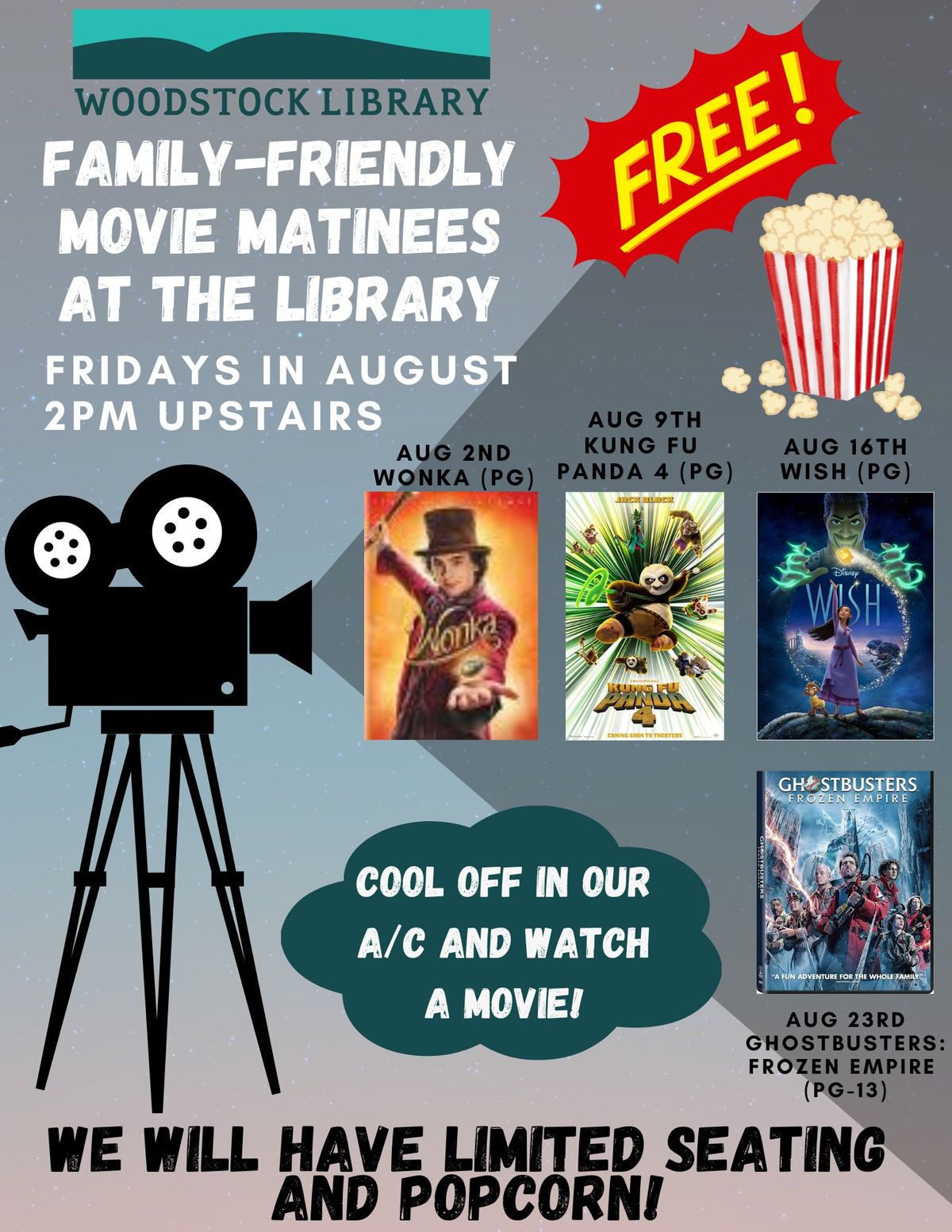 Family Friendly Movie Matinees at the Library