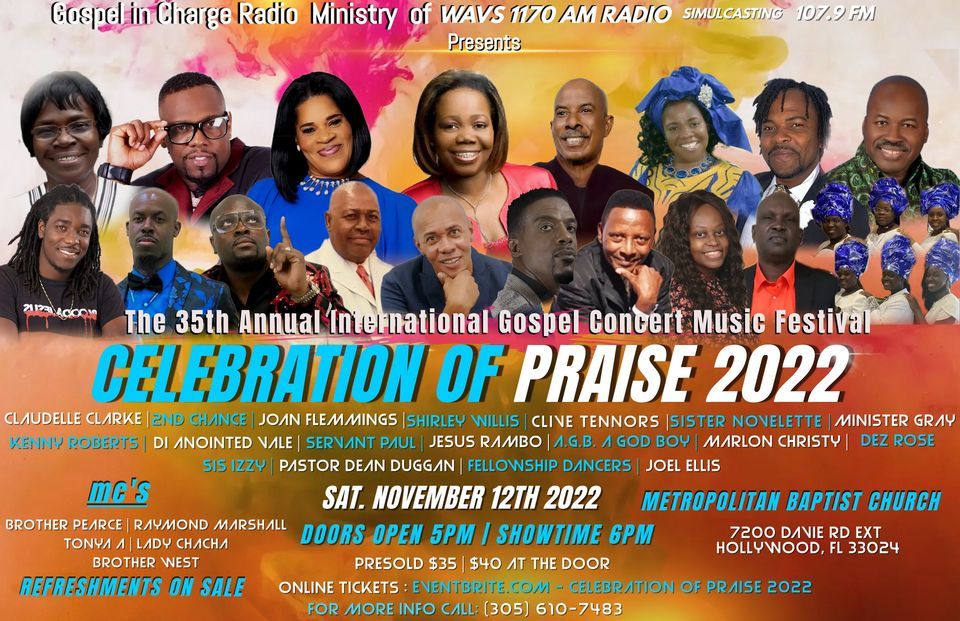 Praise Events Celebration of Praise 2022, Metropolitan Baptist Church - Hollywood, FL ...